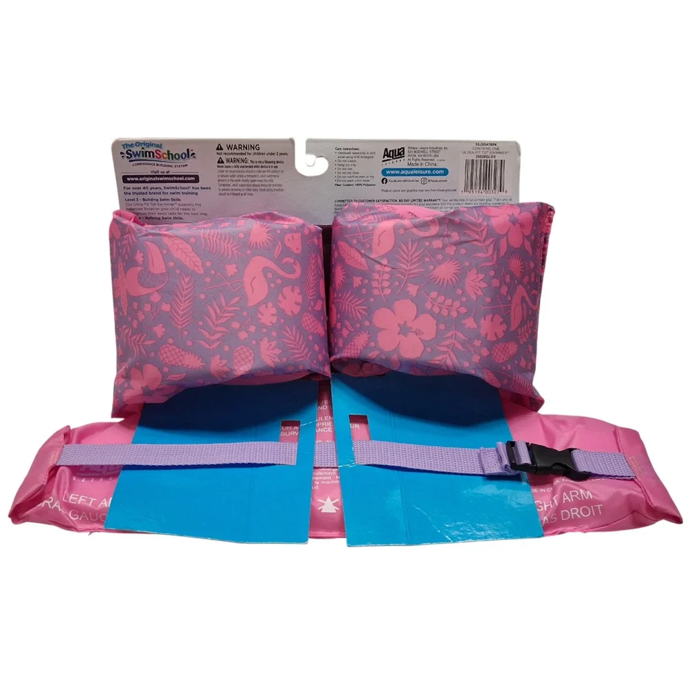SwimSchool Ultra-Fit Tot Swimmer Float Level 3 Age 4-6 Years Pink 50LBS Max New